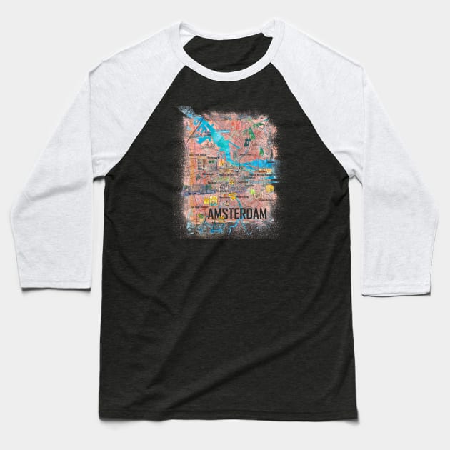 Amsterdam Baseball T-Shirt by artshop77